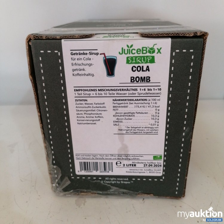 Artikel Nr. 719042: Juice Box Syrup Cola Bomb 2l