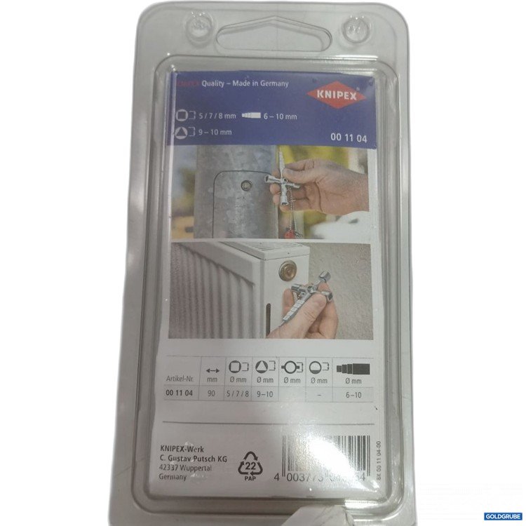 Artikel Nr. 938042: KNIPEX 00 11 04 Rohrzange 6-10 mm