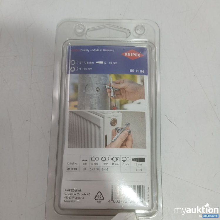 Artikel Nr. 938042: KNIPEX 00 11 04 Rohrzange 6-10 mm