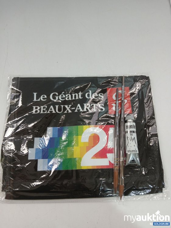 Artikel Nr. 960042: Beaux-Arts Schürze 100% Baumwolle 75x60cm 1x Bianco White 010 20ml 1x da Vinci Colineo 2 1x da Vinci Colineo 10 
