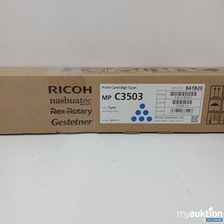 Artikel Nr. 835043 Artikel Nr. 835043: Ricoh Pro Print Cartridge Cyan MP C3503