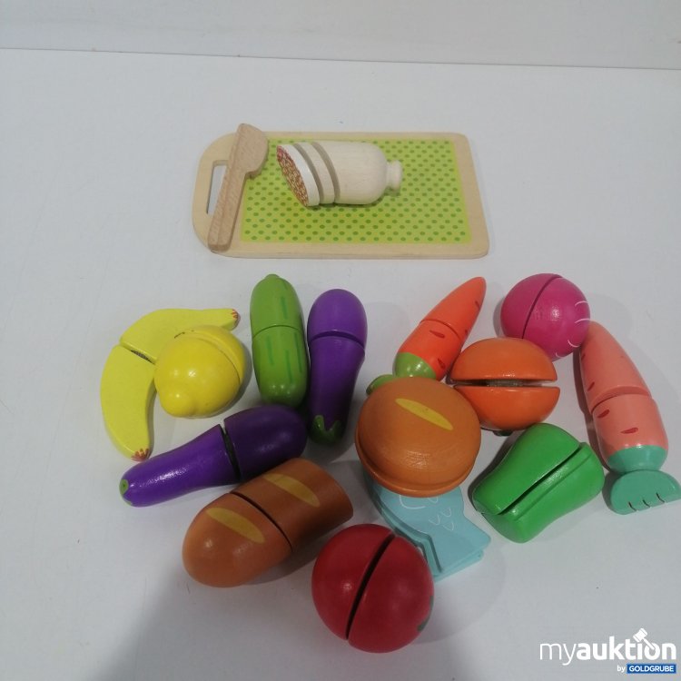 Artikel Nr. 848043 Artikel Nr. 848043: Holz Obst/Lebensmittel zum Durchschneiden mit Messer und Brettchen für Kinder
