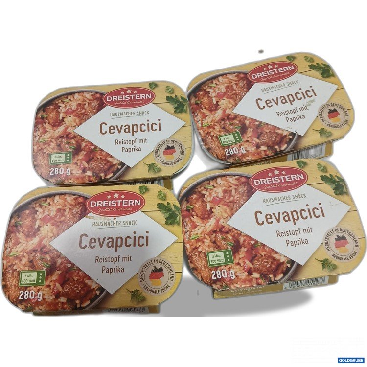 Artikel Nr. 959043: Dreistern Hausmacher Snack Cevapcici Reistopf mit Paprika 4x280g 