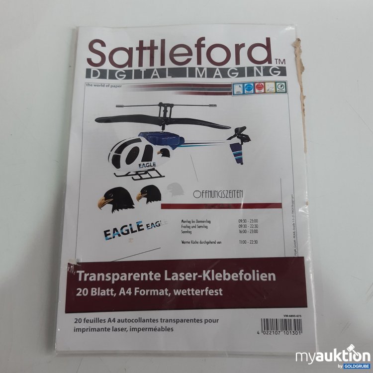 Artikel Nr. 850044 Artikel Nr. 850044: Transparente Laser-klebefolien 20 Blatt, A4 wetterfest
