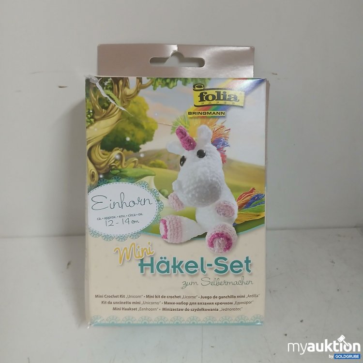 Artikel Nr. 875044: Folia Mini Häkel-Set Einhorn 12-14cm
