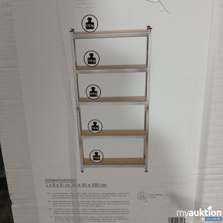 Artikel Nr. 962044: Schwerlastregal 90x40x180 cm