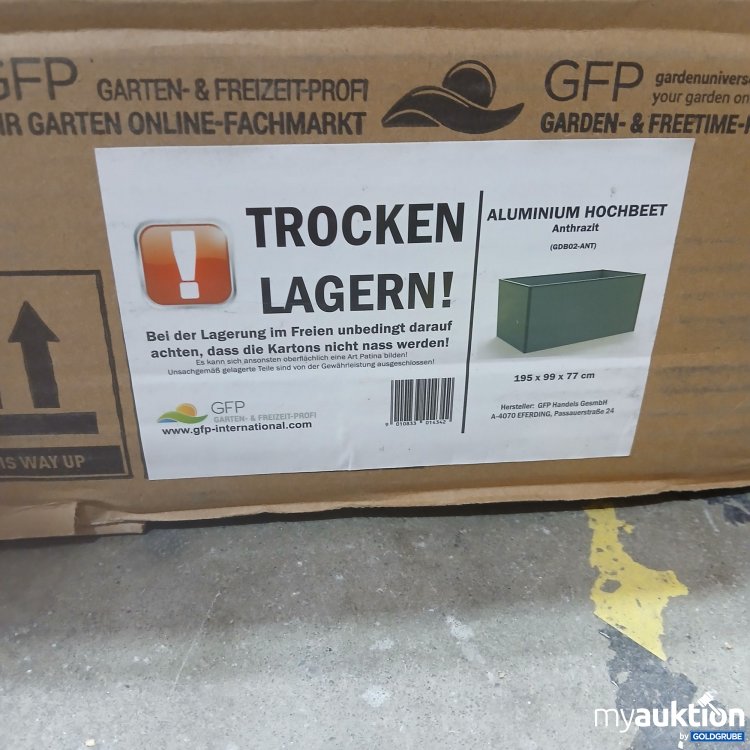 Artikel Nr. 447045: GFP Aluminium Hochbeet Anthrazit 195x99x77cm GDB02-ANT 