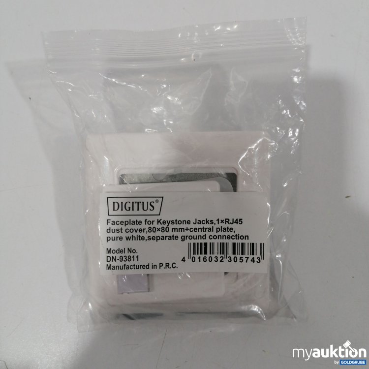 Artikel Nr. 896045: Digitus Faceplate Keystone Jacks RJ45 80x80mm DN-93811