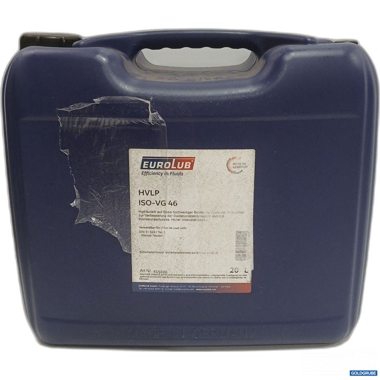 Artikel Nr. 523046: EUROLUB Efficiwncy in Fluids HVLP ISO-VG 46 Hydrauliköl 20l 