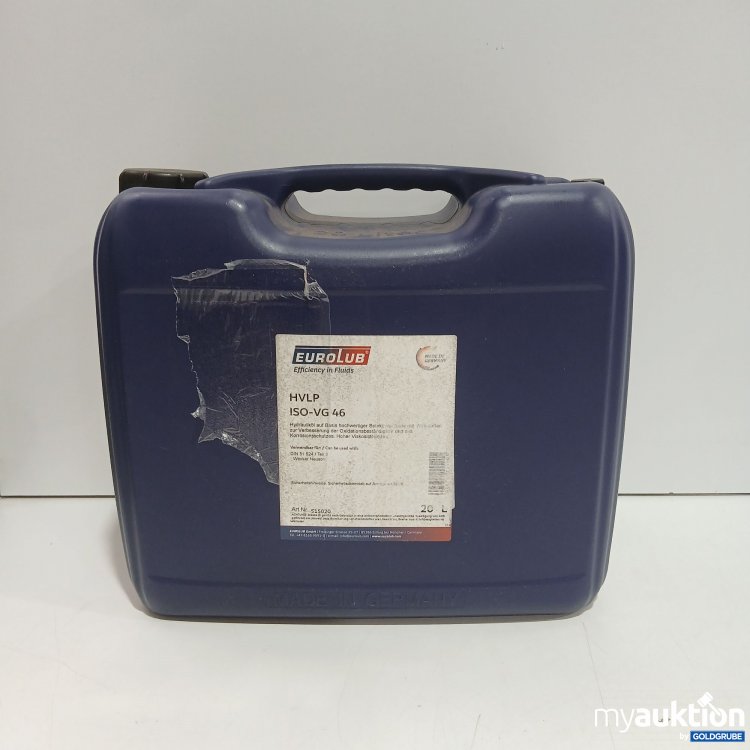 Artikel Nr. 523046: EUROLUB Efficiwncy in Fluids HVLP ISO-VG 46 Hydrauliköl 20l 