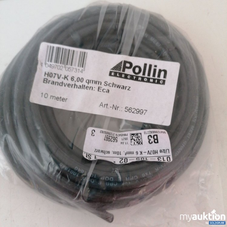 Artikel Nr. 666046 Artikel Nr. 666046: Pollini H07V-K 6.00qmm Schwarz 10m