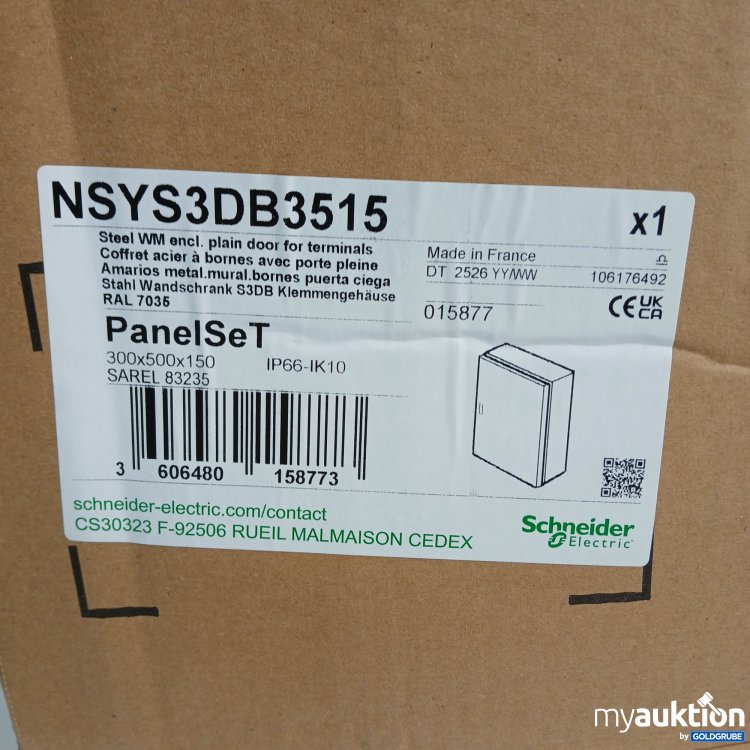 Artikel Nr. 442047: Panel Set 300x500x150 Stahl Wandschrank S3DB Klemmengehäuse RAL 7035 