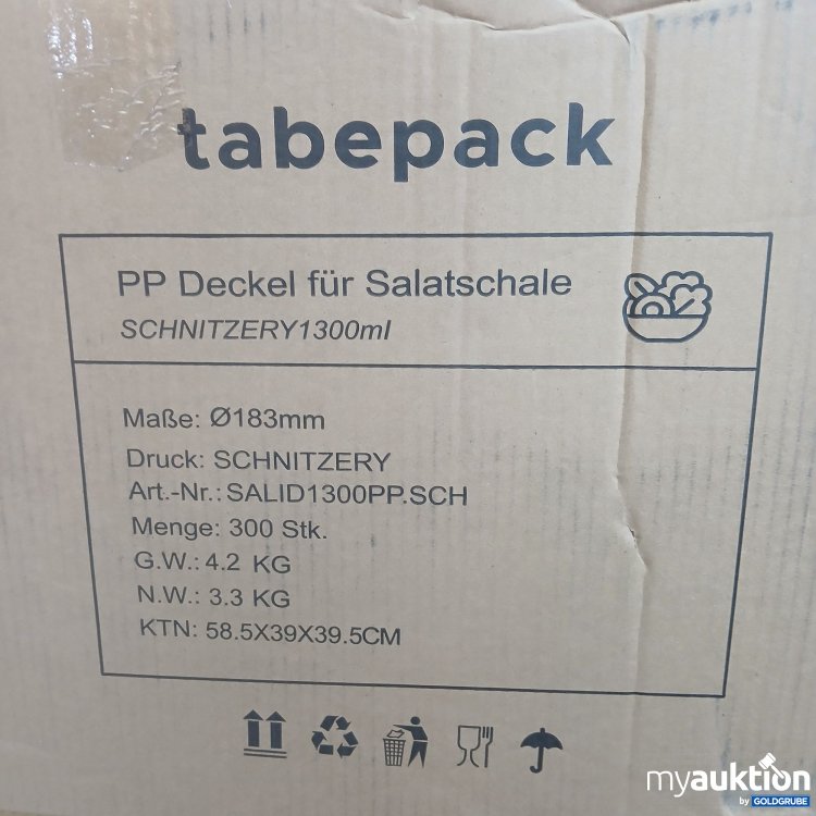 Artikel Nr. 447047 Artikel Nr. 447047: Tabepack PP Deckel für Salatschale 1300ml 300Stk