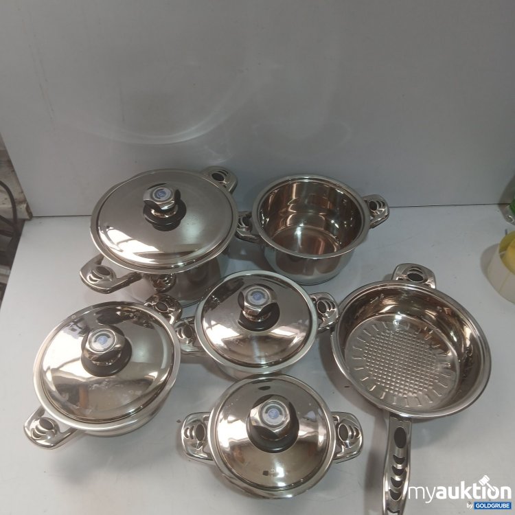 Artikel Nr. 466047 Artikel Nr. 466047: Exclusive Line Kochtöpfe und Pfanne Edelstahl mit Deckel gebraucht