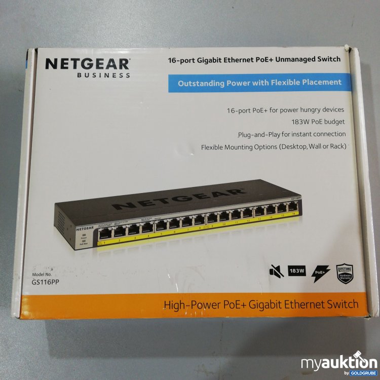 Artikel Nr. 722047: Netgear 16 Port Gigabit Ethernet PoE + Unmanaged Switch 