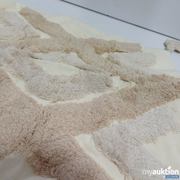Artikel Nr. 939047: Kissenbezug Beige mit Fransen 40x40
