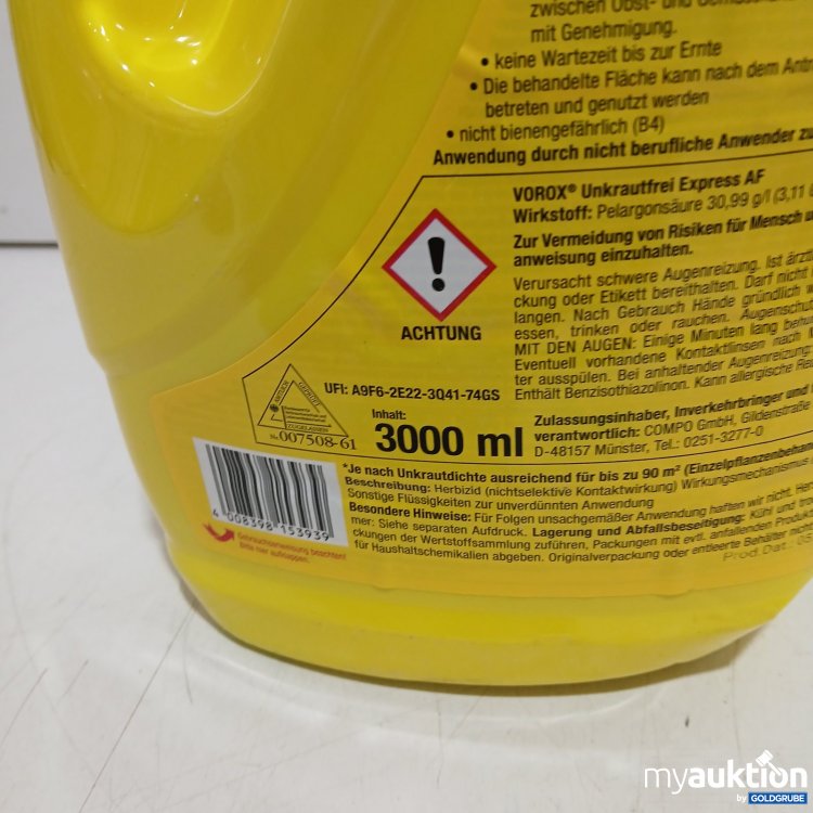 Artikel Nr. 464048 Artikel Nr. 464048: COMPO Vorox Unkrautfrei Express AF 3000 ml