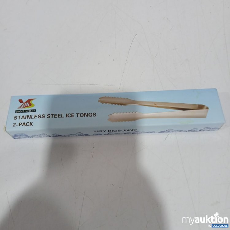 Artikel Nr. 920048: BIGSUNNY Stainless Steel Ice Tongs 2-Pack