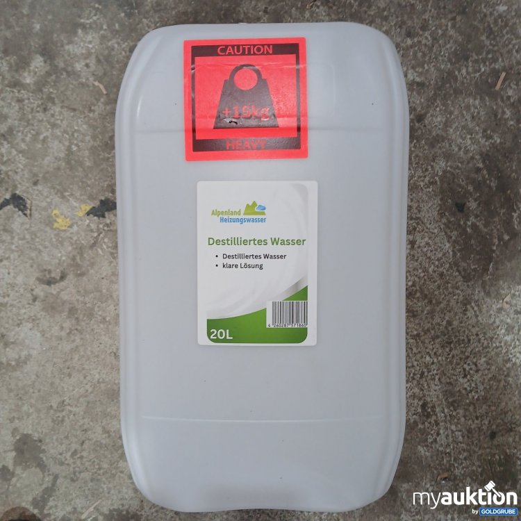 Artikel Nr. 467050 Artikel Nr. 467050: Alpenland Heizungswasser 20 l Destilliertes Wasser