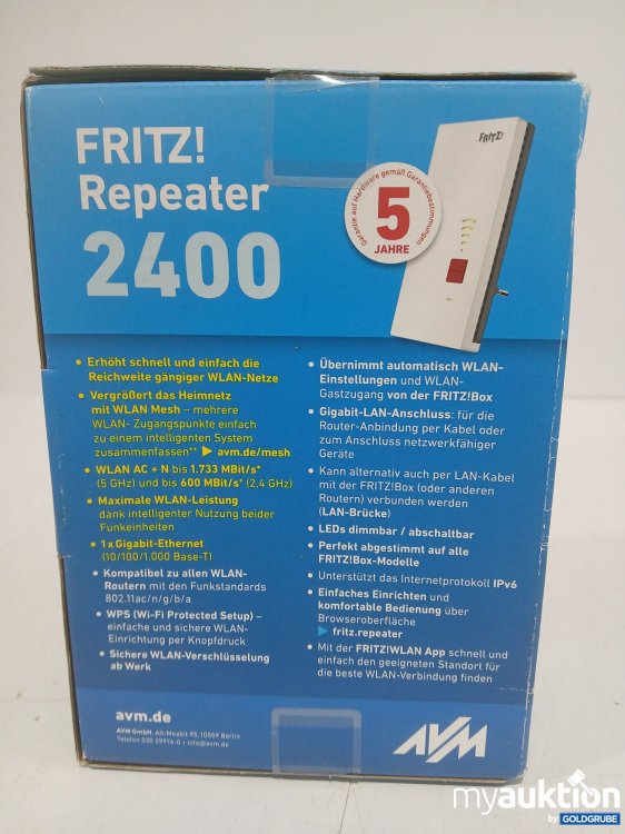 Artikel Nr. 995050 Artikel Nr. 995050: FRITZ Repeater 2400