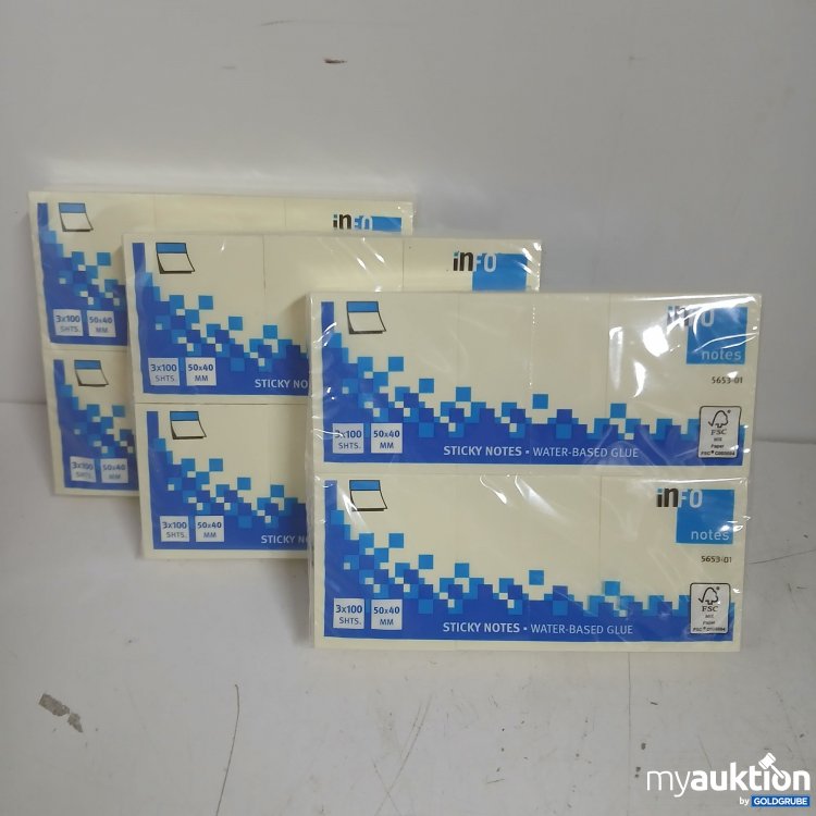 Artikel Nr. 875051: Info Notes 3er Pack x6 Stück x100 Blätter(50x40mm)
