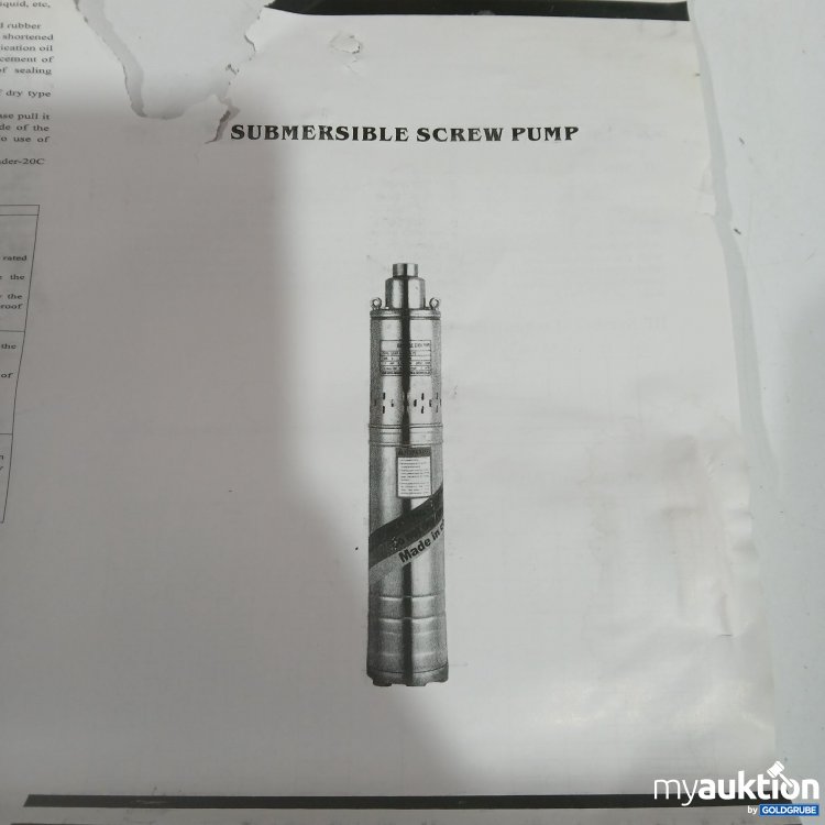 Artikel Nr. 882051: Submersible Screw Pump 