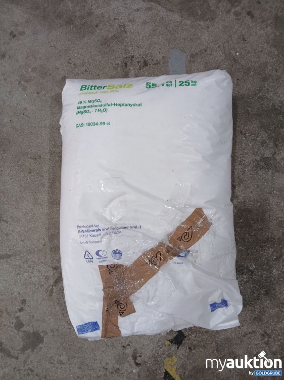 Artikel Nr. 960051: BitterSalz 25kg Magnesiumsulfat-Heptahydrat 10034-99-8