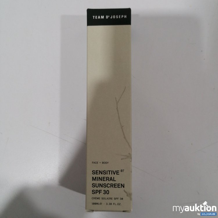 Artikel Nr. 891052: Team Dr Joseph Sensitive Mineral Sunscreen SPF 30 100ml