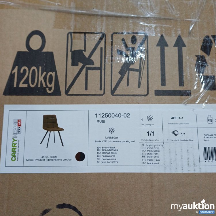Artikel Nr. 961052: Carry Home Rubi Stühle 2er Set 11250040-02 braun/schwarz