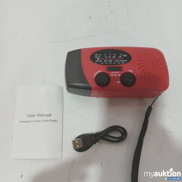 Artikel Nr. 989052 Artikel Nr. 989052: RunningSnail MD-088s Notfall-Radio rot/schwarz