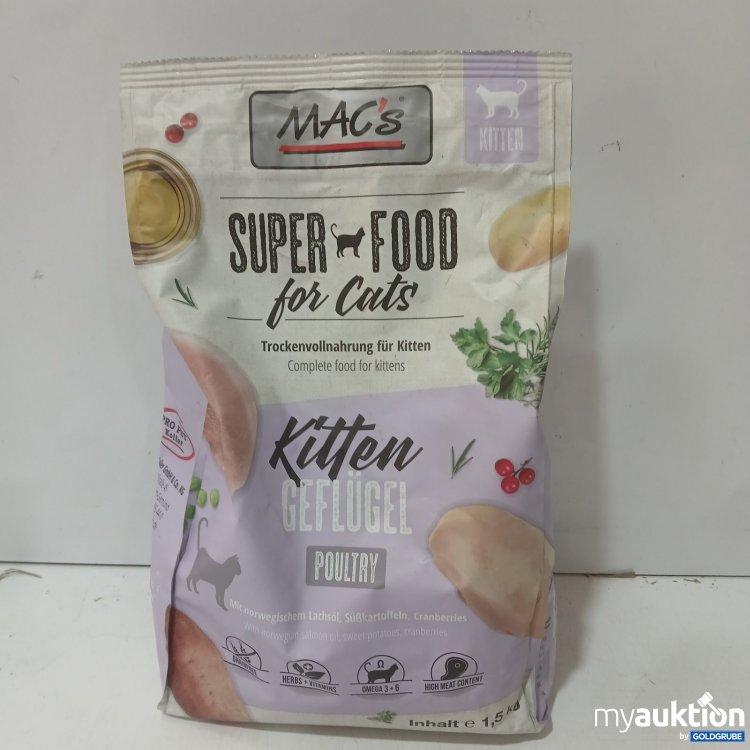 Artikel Nr. 466053: MACs MAC's Super Food Katzenfutter 
Geflügel 
1,5 kg