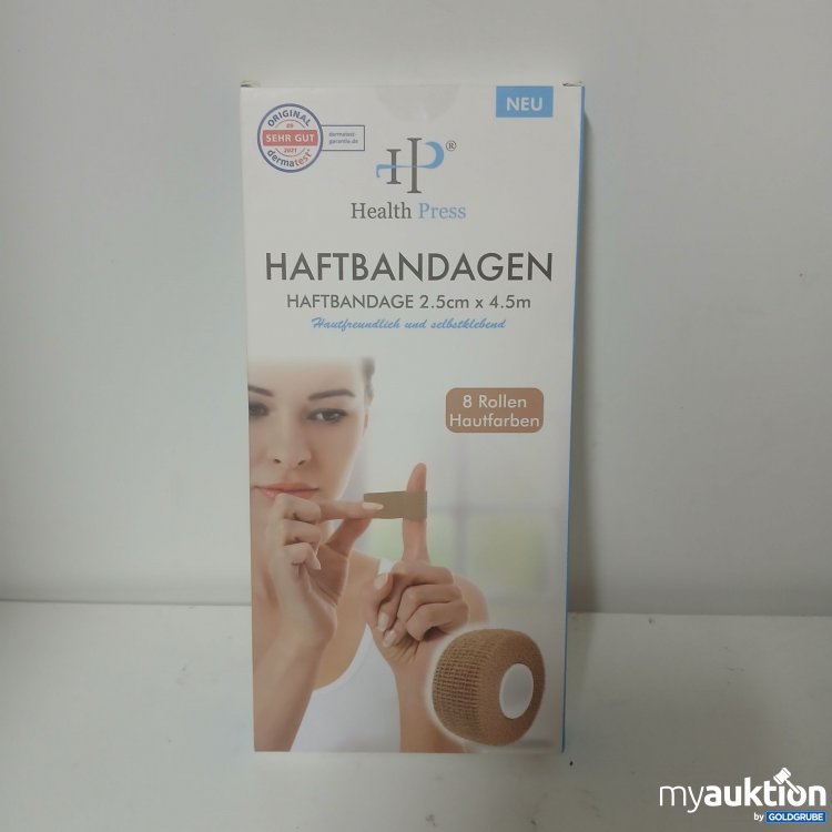 Artikel Nr. 913053: Health Press Haftbandagen 2.5cm x4.5m 8 Rollen  