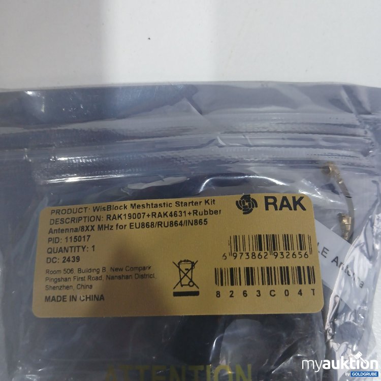 Artikel Nr. 519054 Artikel Nr. 519054: WisBlock Meshtastic Starter Kit RAK19007+RAK4631+Rubber