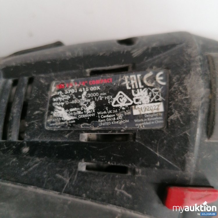 Artikel Nr. 439055: Würth Akkuschrauber ASS 18 1 /4 " Compact, 57 01 415 00X, ohne Akku 