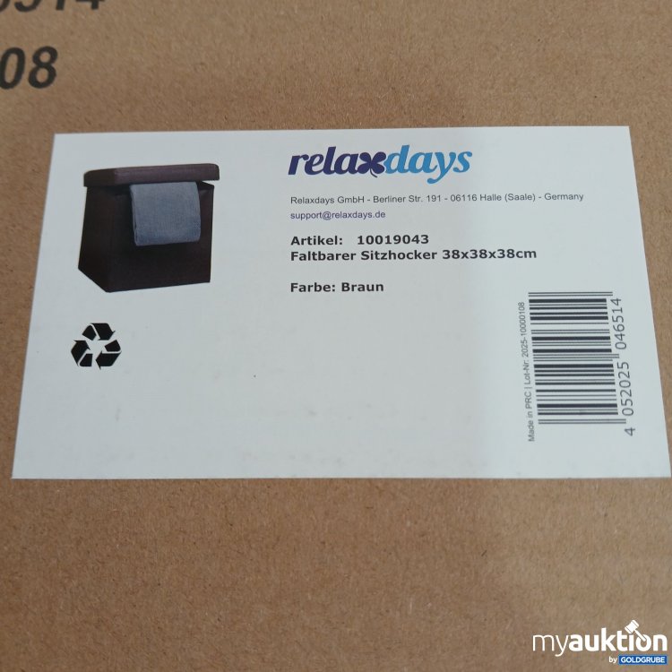 Artikel Nr. 969055: Relaxdays Faltbarer Sitzhocker 10019043