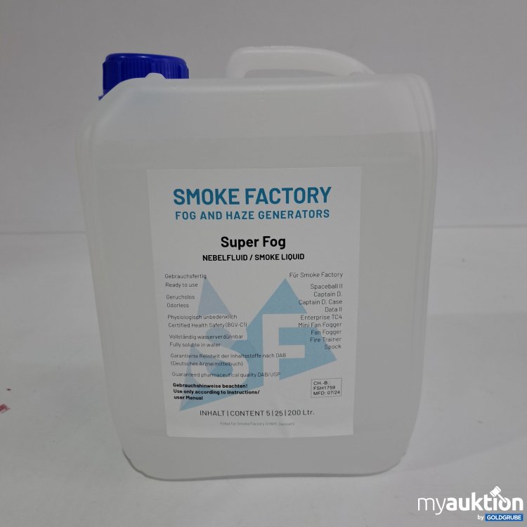 Artikel Nr. 792056 Artikel Nr. 792056: Smoke Factory Super Fog Nebelfluid 5L