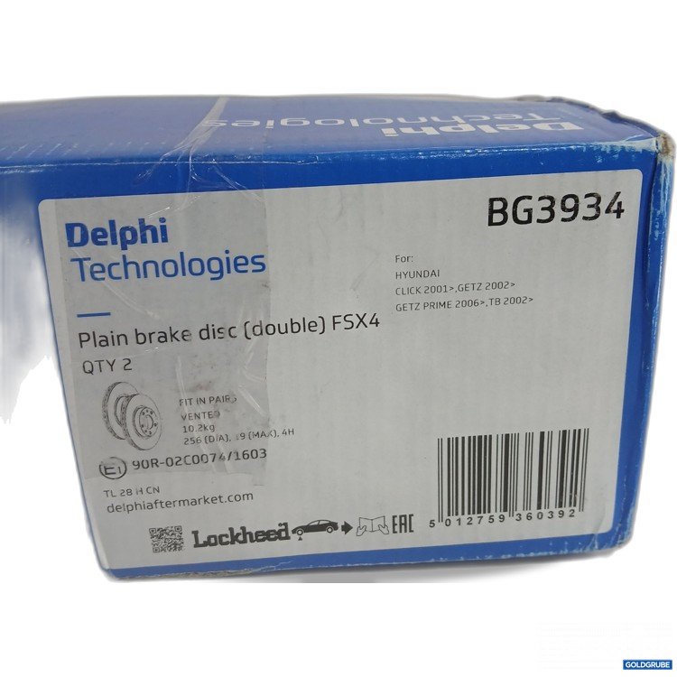 Artikel Nr. 888056 Artikel Nr. 888056: Delphi Technologies Plain Brake Disc (double) FSX4 90R-02C0074/1603