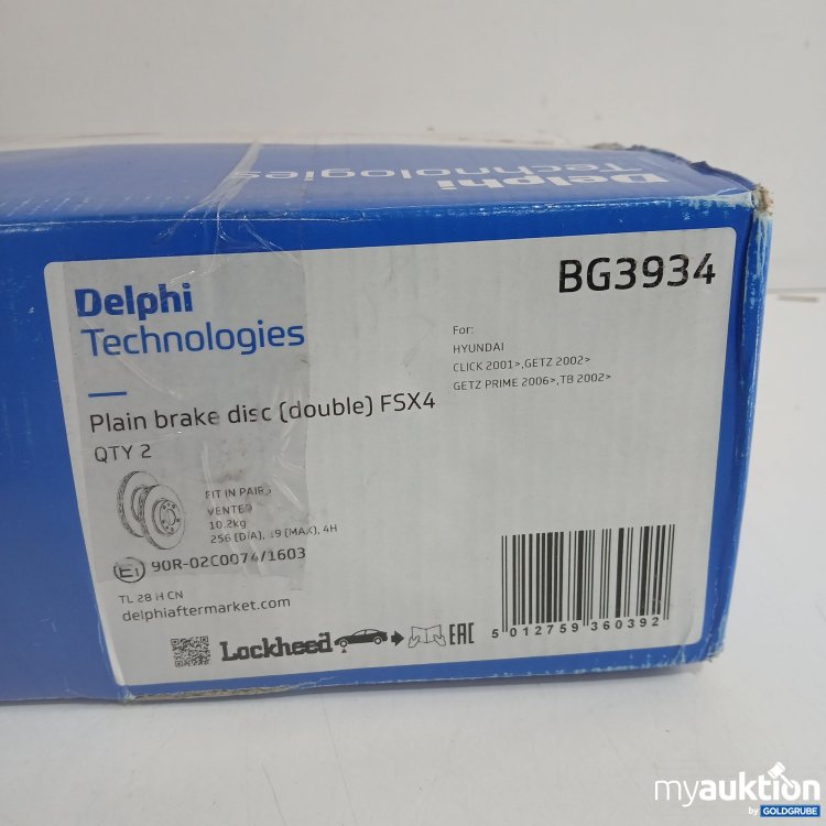 Artikel Nr. 888056 Artikel Nr. 888056: Delphi Technologies Plain Brake Disc (double) FSX4 90R-02C0074/1603
