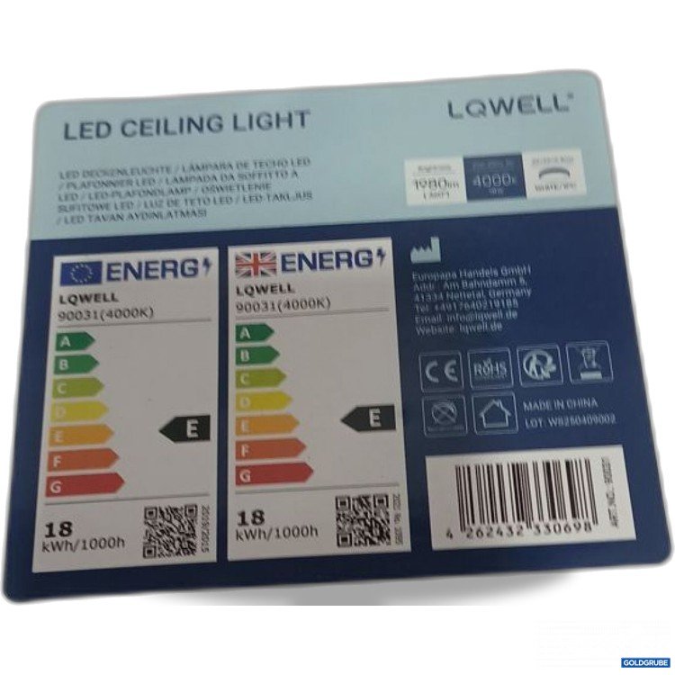 Artikel Nr. 904056: LQWELL LED CEILING LIGHT