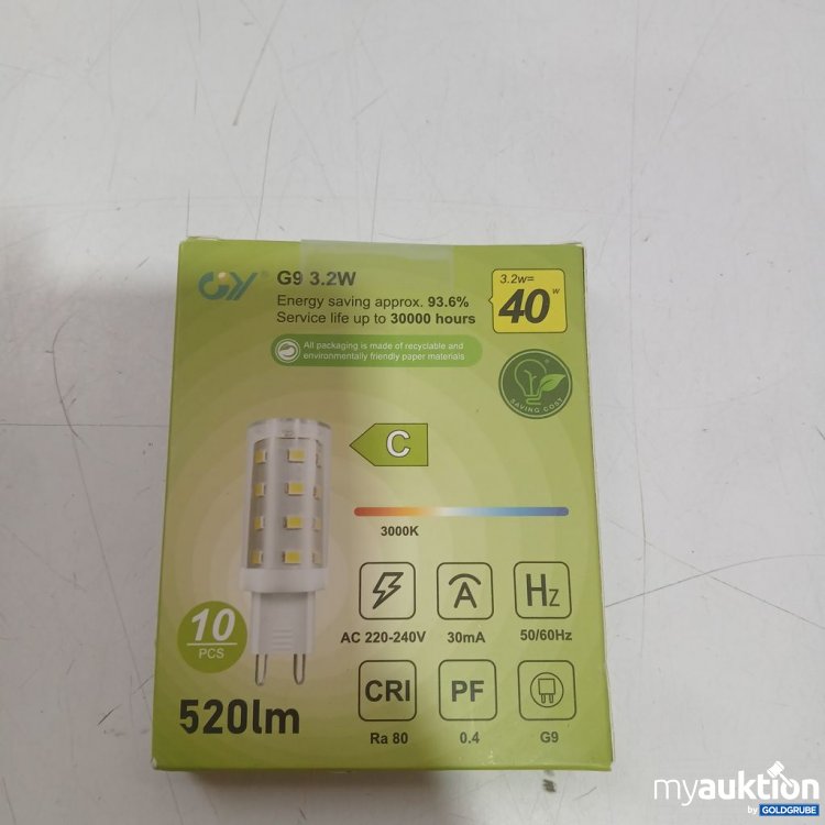 Artikel Nr. 938056: Gy G9 LED Lampe 3.2W 520lm 10stk