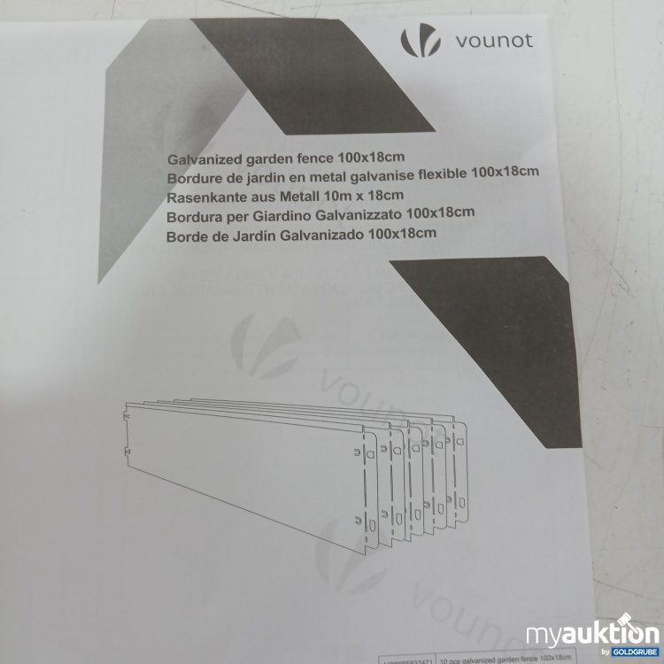 Artikel Nr. 988056 Artikel Nr. 988056: Vounot Rasenkante aus Metall 10mx18cm