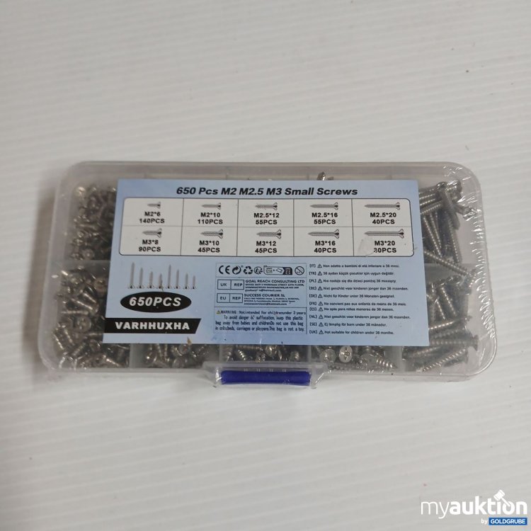 Artikel Nr. 978057: VARNHUXHA 650 Pcs M2 M2.5 M3 Small Screws