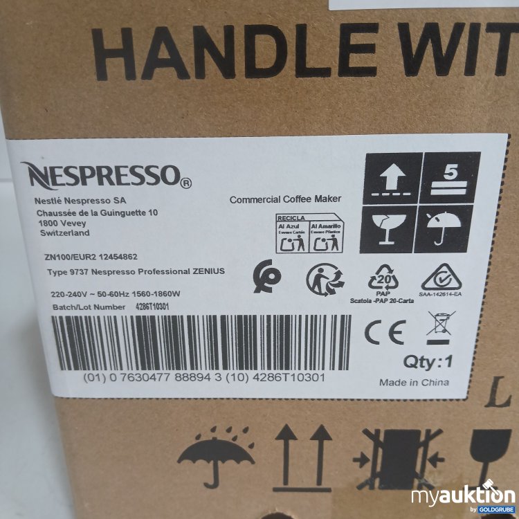Artikel Nr. 463058 Artikel Nr. 463058: Nespresso Professional Zenius Commercial Coffee Maker 9737