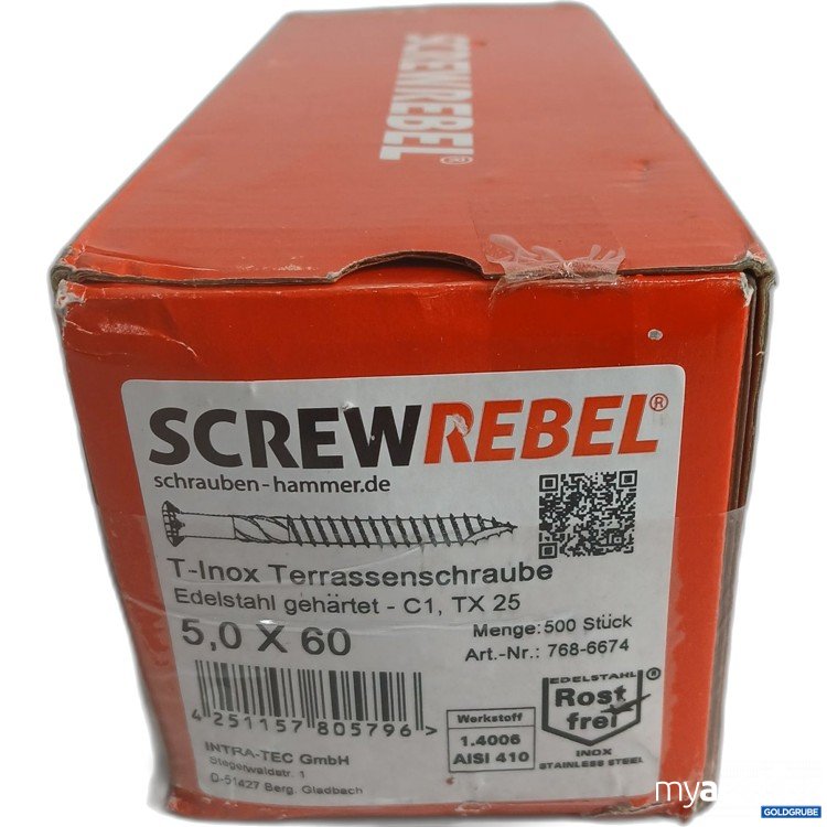Artikel Nr. 888059 Artikel Nr. 888059: Screwrebel T-Inox Terrasssenschrauben 5,0x60 TX25 500Stk