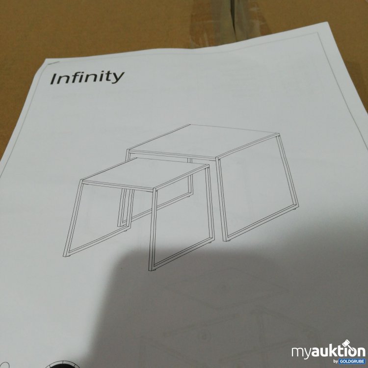 Artikel Nr. 389060: Infinity Satz mit 2 Tische 50x50cm schwarz