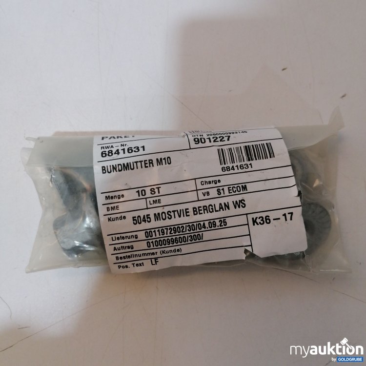 Artikel Nr. 950060 Artikel Nr. 950060: Bundmutter M10 K36-17