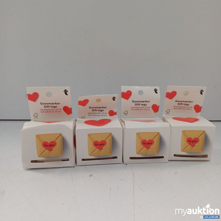 Artikel Nr. 996060 Artikel Nr. 996060: Gift tags 4x25stk herz rot