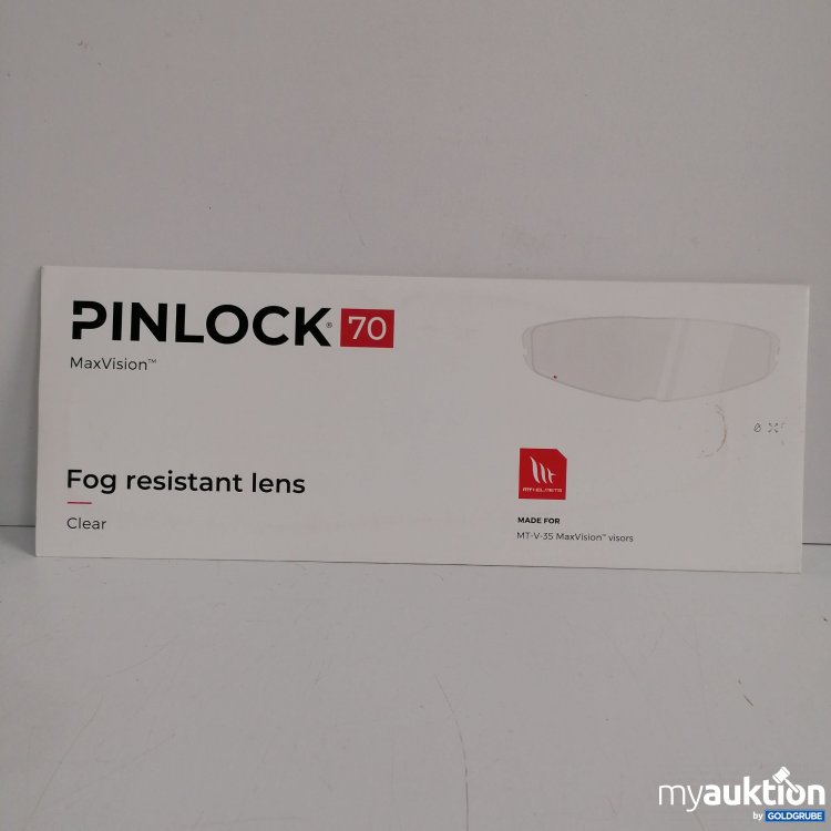 Artikel Nr. 439061: PinLock 70 Max Vision Fog Resistant Lens Clear, Made for V-35Max Vision Visors