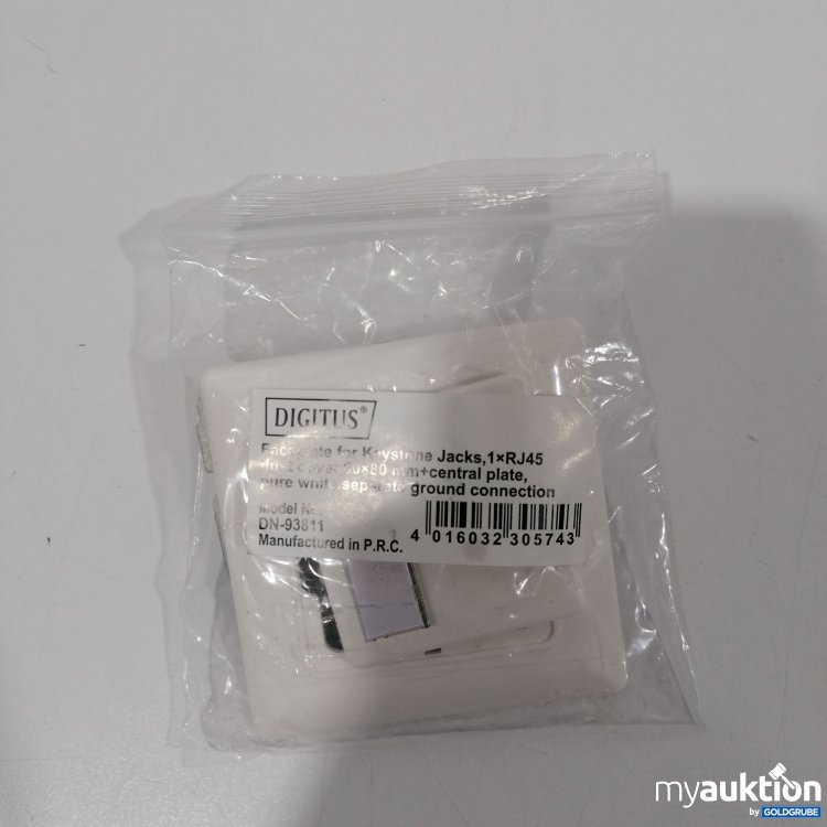 Artikel Nr. 896061: Digitus Faceplate Keystone Jacks RJ45 80x80mm DN-93811