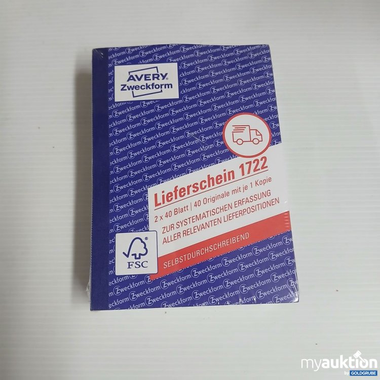 Artikel Nr. 978062 Artikel Nr. 978062: Avery Lieferschein 1722 5stk